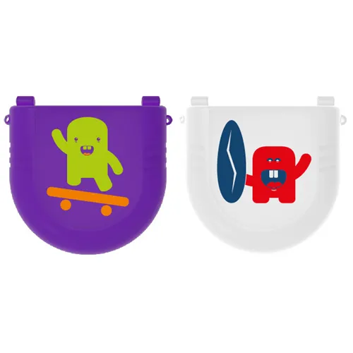 ANGELUS ANGIE BEWAARBOXJES VOOR ORTHO RETAINERS (10st/wit & paars)