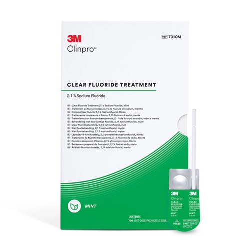 3M CLINPRO CLEAR FLUORIDEBEHANDELING L-POP MINT (100x0,50ml) 7310M