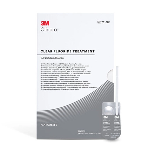 3M CLINPRO CLEAR FLUORIDEBEHANDELING L-POP NEUTRAAL (100x0,50ml) 7310FF