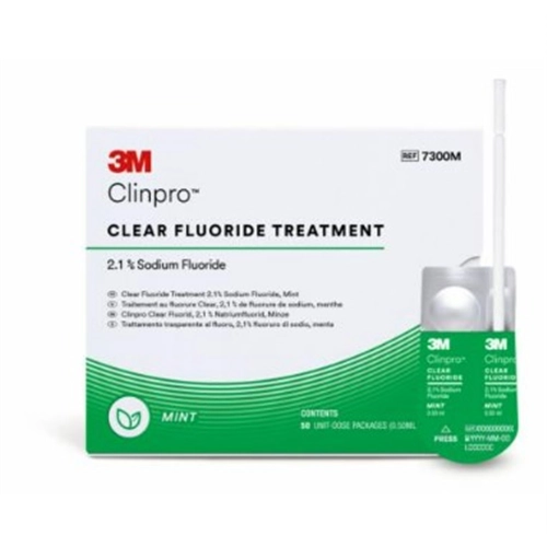3M CLINPRO CLEAR FLUORIDEBEHANDELING L-POP MINT (50x0,50ml) 7300M