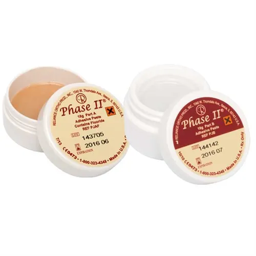 RELIANCE ORTHODONTICS PHASE II DUAL CURE PASTE KIT MET FLUORIDE (2x18gr)