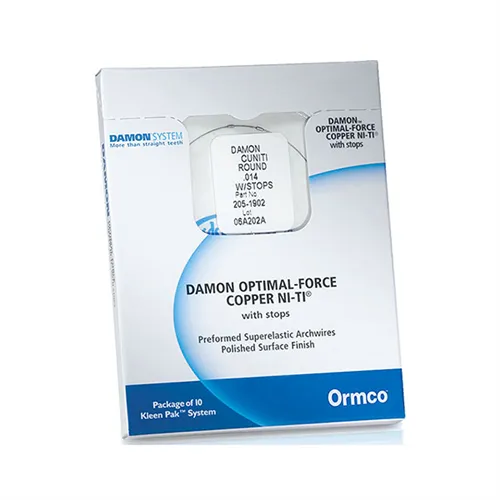 ORMCO DAMON ARCH COPPER NITI .014 WITH STOPS (10st)