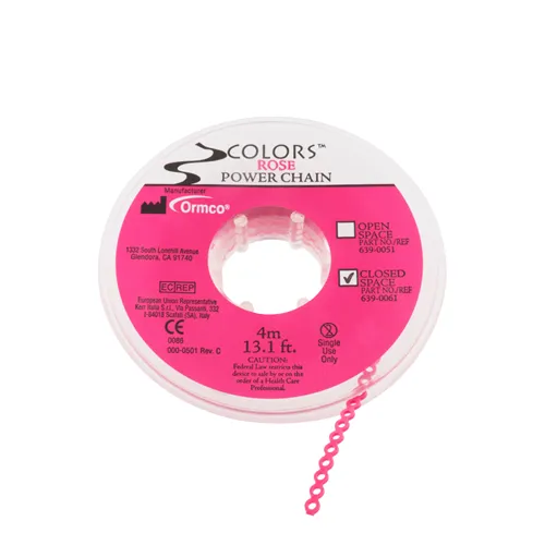 ORMCO COLORED CLOSED POWERCHAIN ROZE (4mtr)