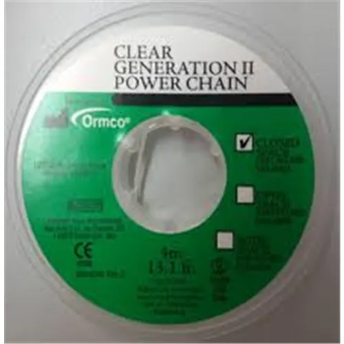 ORMCO GENERATION II POWERCHAIN CLOSED CLEAR (1x13.1ft spool)