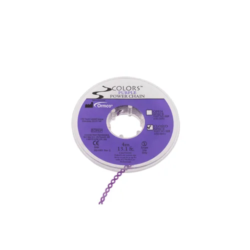 ORMCO COLORED CLOSED POWERCHAIN PAARS (4mtr)