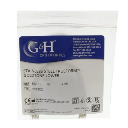 G&H S.S.TRUEFORM GOLD TONE .016 LOWER (25st)