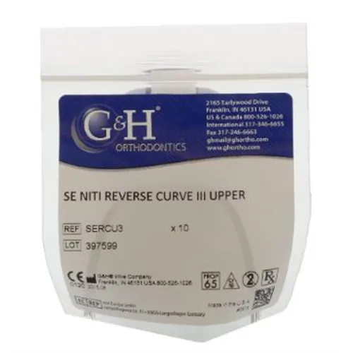 G&H REVERSE CURVE-III SE-NiTi UPPER 018 (10st) SERCU3018