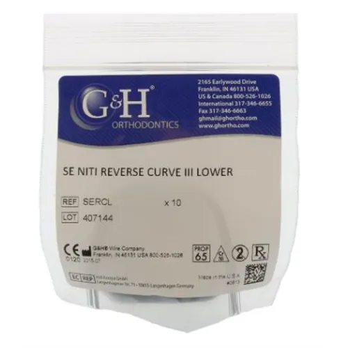 G&H REVERSE CURVE-III SE-NiTi 17x25 LOWER (10st) SERCL31725