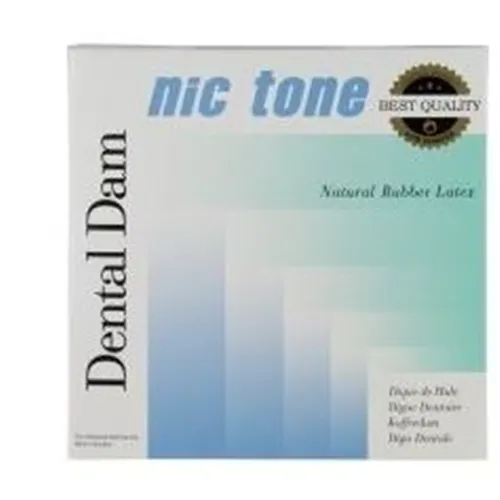 MDC DENTAL NIC TONE COFFERDAM VELLEN MEDIUM BLAUW LATEX 152x152mm (36st)