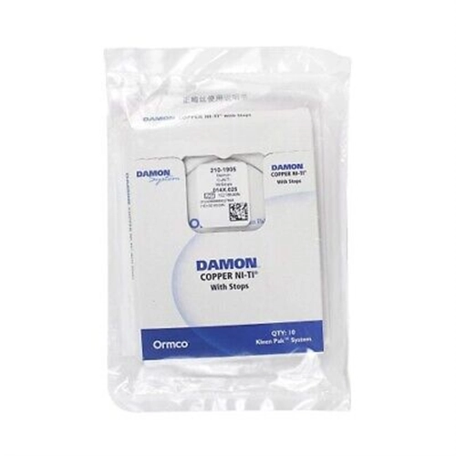 ORMCO DAMON OPTIMAL FORCE COPPER NITI ARCHWIRE WITH STOPS .014x.025 (10st)