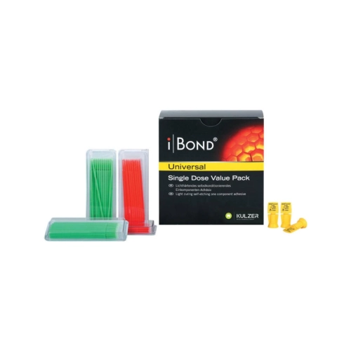 KULZER iBOND UNIVERSAL SINGLE-DOSE VALUE-PACK (100st/50 applicators groen/50 applicators rood)