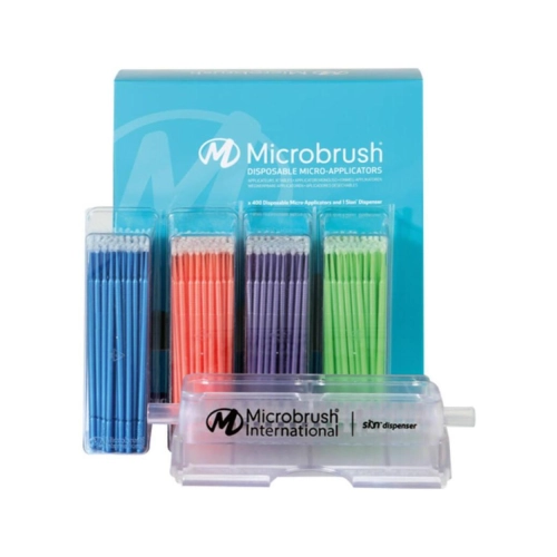 MICROBRUSH PLUS APPLICATORS DISPENSER KIT VERSCHILLENDE KLEUREN NORMAAL 2,0mm (4x100st)