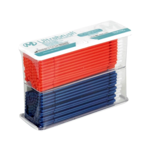 MICROBRUSH ULTRABRUSH® BORSTELAPPLICATOR BLAUW-ORANJE FIJN NAVULVERPAKKING (200st)