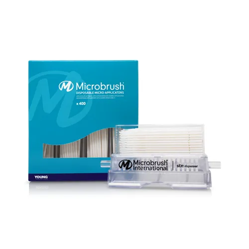 MICROBRUSH PLUS APPLICATORS SPENDER KIT WIT SUPERFIJN 1,0mm (4x100st)