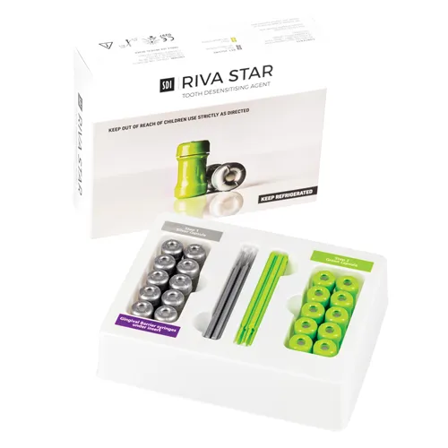 SDI RIVA STAR KIT BIOFILM ELIMINATOR (10x step 1, 10x step 2, 2x gingival barriers + accessoires) 