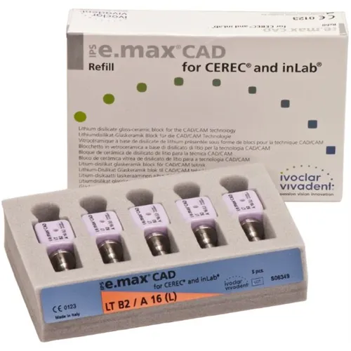 IVOCLAR IPS E.MAX CAD VOOR CEREC EN INLAB LT B2-A16S (5st)