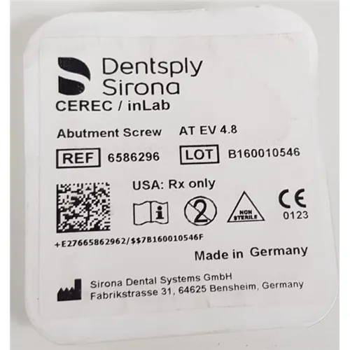 DENTSPLY SIRONA ABUTMENT SCREW AT EV 4,8 REF 65 86 296