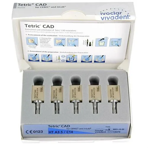 IVOCLAR TETRIC CAD VOOR CEREC/INLAB HT A35-C14 (5st) REF 692151