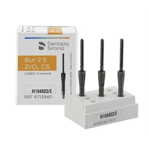 DENTSPLY SIRONA CEREC PRIMEMILL DIAMANT 2.5 Zr02 BOOR GEEL REF 6713940 (3st)