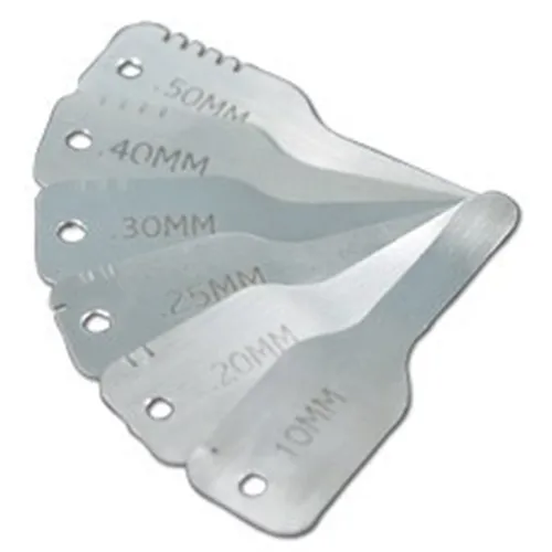 GESTENCO INCREMENTAL TICKNESS GAUGES (6st/0.10 - 0.20 - 0.25 - 0.30 - 0.40- 0.50mm)