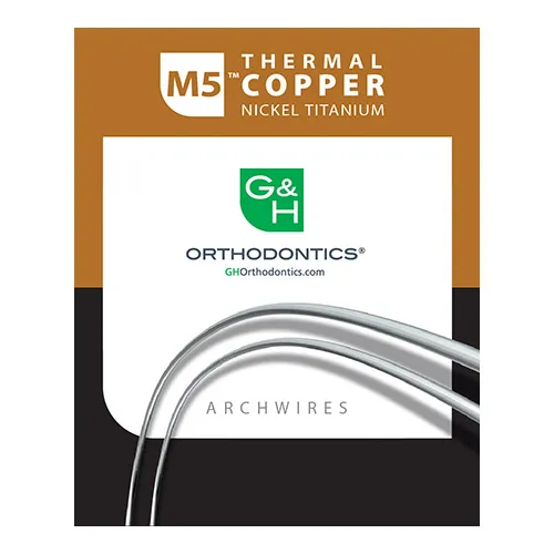 G&H M5 HEATERS THERMAL NiTi ARCHWIRES EUROPA II .018x25 LOWER (25st)
