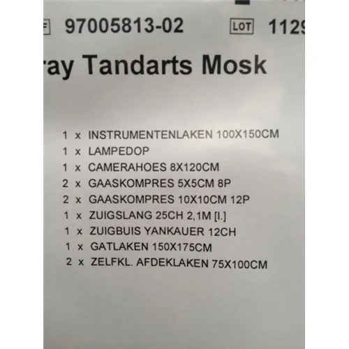 MÖLNLYCKE OPERATIE-TRAY TANDARTS MOSK