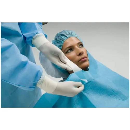OMNIA U SHAPE CHIR. DOEK 50x75cm (U shape  11x9cm) BLAUW 12T1253 (50st)