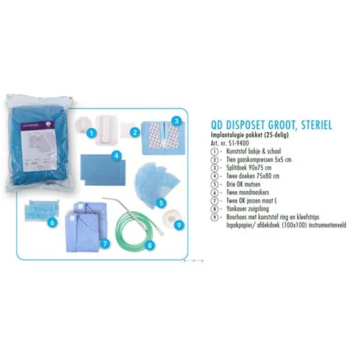 VAN STRATEN STERIELE IMPLANTOLOGIE SET QD GROOT