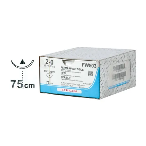 J&J ETHICON 2-0 FW503 MET NAALD FS3 75cm (36st)