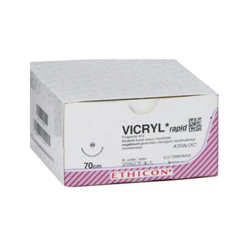 J&J VICRYL RAPIDE 4-0 V4150H MET NAALD SH PLUS 70cm (36st)