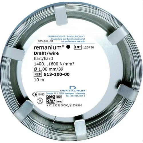 DENTAURUM REMANIUM LIGATUUR DRAAD ROND VEREND 1,00mm HARD (10mtr)