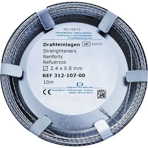 DENTAURUM VERSTERKINGSDRAAD 2,4x0,8mm (10mtr)