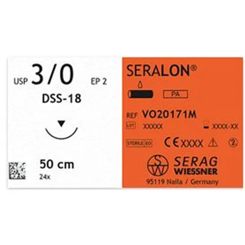 SERAG WIESSNER SERALON BLAUW 7-0 DS10 50cm (24st)