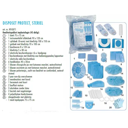 HYGITECH DISPOSET PROTECT 45-DELIG STERIEL (5st)