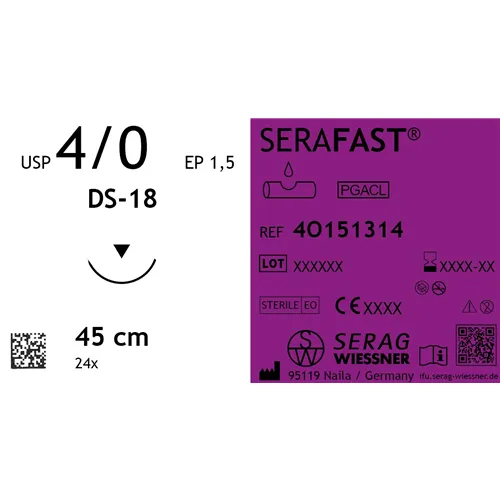 SERAG WIESSNER SERAFAST 5-0 DS18 45cm VIOLET (24st) JO103214