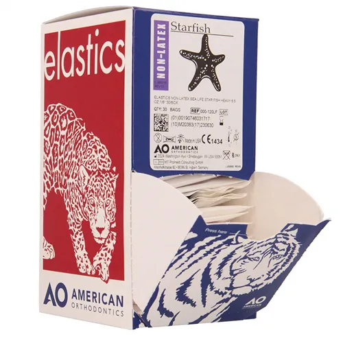 AMERICAN ORTHODONTICS ELASTIEK 1/8 8mm STARFISH LATEXVRIJ (4,5oz/30x100st) 000-120LF
