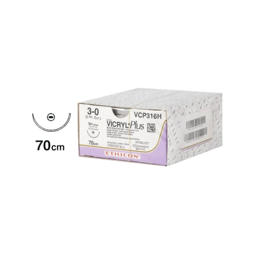 J&J VICRYL PLUS 3-0 VCP316H MET NAALD SH 70cm (36st)