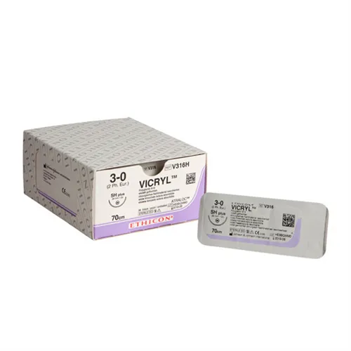 J&J ETHICON VICRYL 3-0 J316H MET NAALD SH VIOLET 70cm (36st) J316H