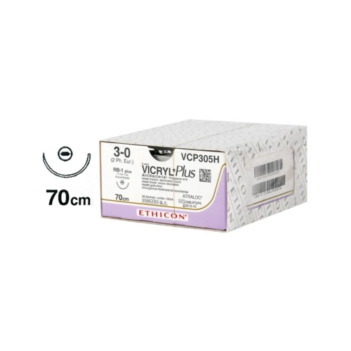 J&J VICRYL PLUS 3-0 VCP305H MET NAALD RB1 70cm (36st)