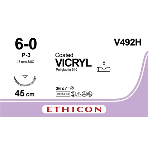 J&J VICRYL 6-0 V492H MET NAALD P3 PRIME 45cm (36st)