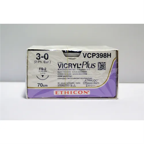J&J VICRYL PLUS 3-0 VCP398H MET NAALD FS2 70cm (36st)