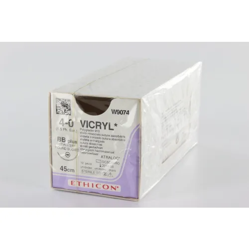 J&J VICRYL 4-0 W9074 MET NAALD BB 45cm (12st)
