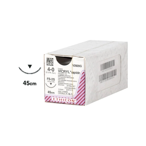 J&J VICRYL RAPIDE 4-0 V2920G MET NAALD FS2S 45cm (12st)