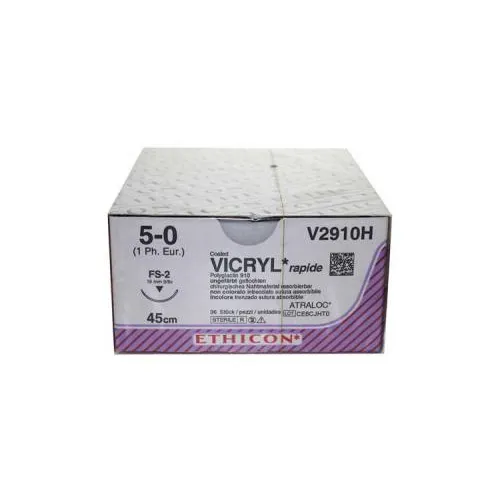 J&J VICRYL RAPIDE 5-0 V2910H MET NAALD FS2 45cm (36st)