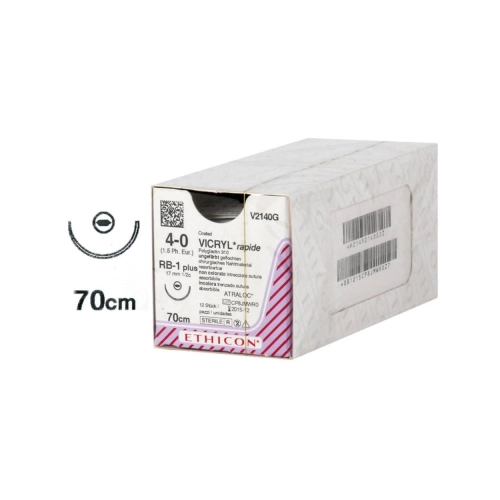 J&J VICRYL RAPIDE 4-0 V2140G MET NAALD RB1 70cm (12st)