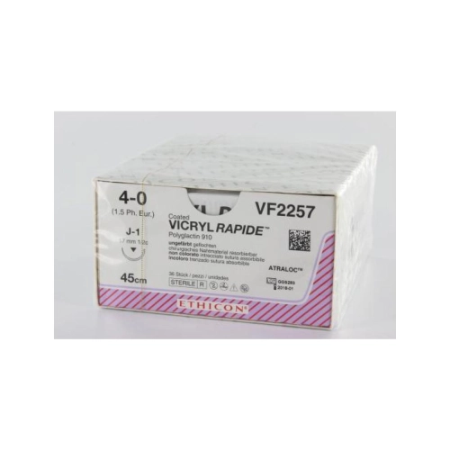J&J VICRYL RAPIDE 4-0 VF2257 MET NAALD J1 45cm (36st)
