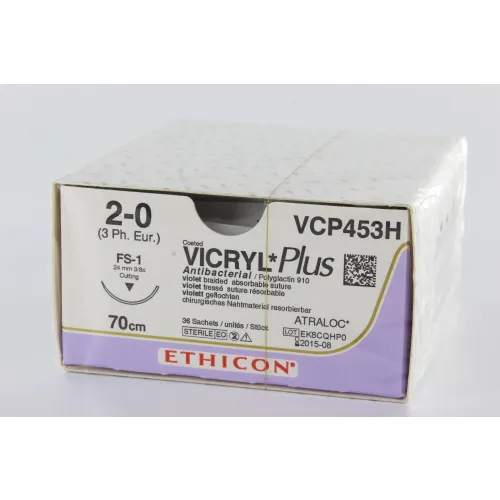 J&J VICRYL PLUS 2-0 VCP453H MET NAALD FS1 70cm (36st)