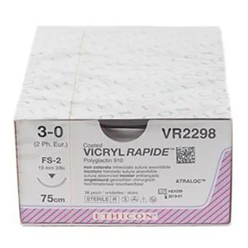 J&J VICRYL RAPIDE 3-0 VR2298 MET NAALD FS2 75cm (36st)