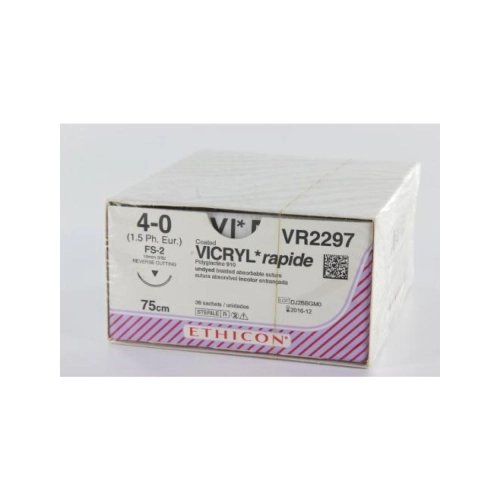 J&J VICRYL RAPIDE 4-0 VR2297 MET NAALD FS2 75cm (36st)