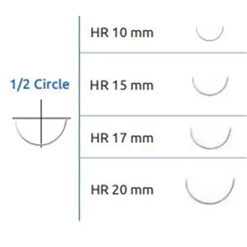 SMI POLYPROPYLENE BLAUW 6-0 MET 1/2 CIRKEL RONDBODY NAALD HR15 75cm (12st)
